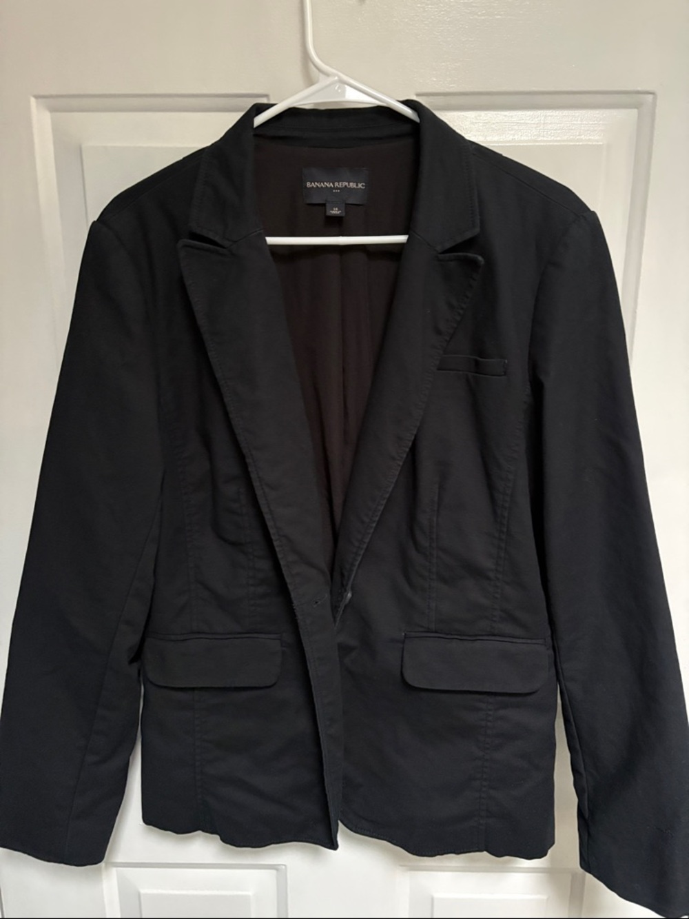 Banana Republic womens Black Lightweight Shirt Jacket size 14 excellent